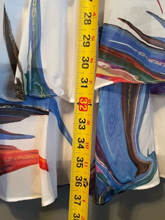 NWT Signature Robbie Bee Womens Sz 10 Petite Neck Tie Tiered Mini Dress Rt $89! - Picture 9 of 12